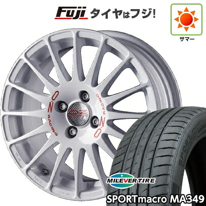 【新品国産車用4穴100】 夏タイヤ ホイール4本セット 195/50R16 ミレバー スポーツマクロ MA349（限定） OZ スーパーツーリズモ WRC 7J 16インチ(送料無料)