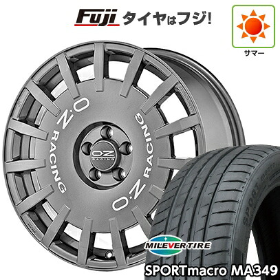【新品国産車用4穴100】 夏タイヤ ホイール4本セット 205/45R17 ミレバー スポーツマクロ MA349（限定） OZ ラリーレーシング 7J 17インチ(送料無料)