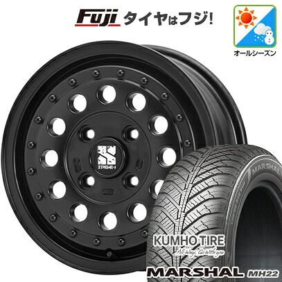 【新品国産車用4穴100】 オールシーズンタイヤ ホイール4本セット 165/70R14 クムホ マーシャル MH22 オールシーズン(限定) MLJ エクストリームJ ラギッド 5J 14インチ(送料無料)