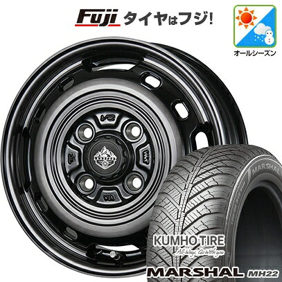 【新品 軽自動車】ソリオ ハスラー オールシーズンタイヤ ホイール4本セット 165/70R14 クムホ マーシャル MH22 オールシーズン(限定) トピー ランドフット XFG 数量限定 4.5J 14インチ(送料無料)｜フジ スペシャルセレクション