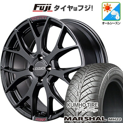 【新品国産車用4穴100】 オールシーズンタイヤ ホイール4本セット 205/45R17 88 W XL クムホ マーシャル MH22 オールシーズン(限定) RAYS レイズ ホムラ 2X7FT SPORT EDITION 7J 17インチ(送料無料)