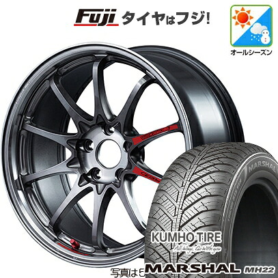 【新品国産車用4穴100】 オールシーズンタイヤ ホイール4本セット 205/45R17 88 W XL クムホ マーシャル MH22 オールシーズン(限定) RAYS レイズ ボルクレーシング CE28N-plus SL 7J 17インチ(送料無料)