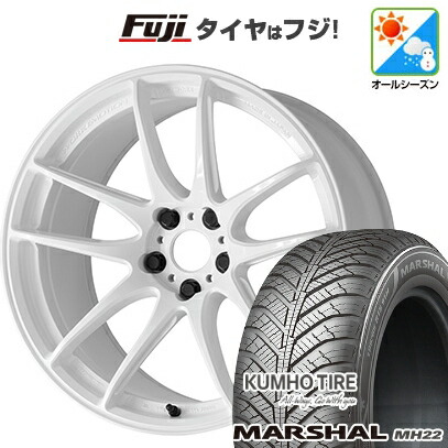 【新品】オーラ オールシーズンタイヤ ホイール4本セット 205/50R17 93 W XL クムホ マーシャル MH22 オールシーズン(限定) WORK ワーク エモーション CR Shigoku 7J 17インチ(送料無料)|フジ スペシャルセレクション