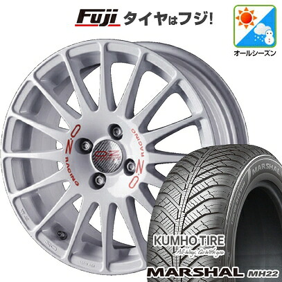 【新品国産車用4穴100】 オールシーズンタイヤ ホイール4本セット 195/55R16 91 V XL クムホ マーシャル MH22 オールシーズン(限定) OZ スーパーツーリズモ WRC 7J 16インチ(送料無料)