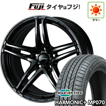 【新品 軽自動車】N-BOX タント スペーシア 夏タイヤ ホイール4本セット 165/55R15 ミレバー ハーモニック プラス MP070(限定) WEDS ウェッズスポーツ SA-52R 5J 15インチ(送料無料)