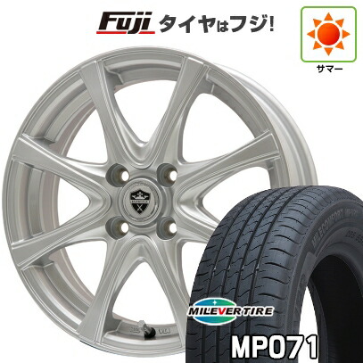 【新品国産車用4穴100】 夏タイヤ ホイール4本セット 185/55R16 ミレバー ミレコンフォート MP071(限定) エルベ エステローザ FSV シルバー 6J 16インチ(送料無料) 42,000円