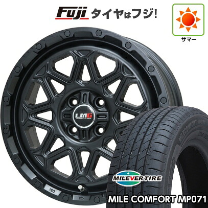 【新品 軽自動車】ハスラー デリカミニ(4WD) 夏タイヤ ホイール4本セット 165/60R15 ミレバー ミレコンフォート MP071(限定) レアマイスター LMG モンタグナ(マットブラック) 4.5J 15インチ(送料無料)