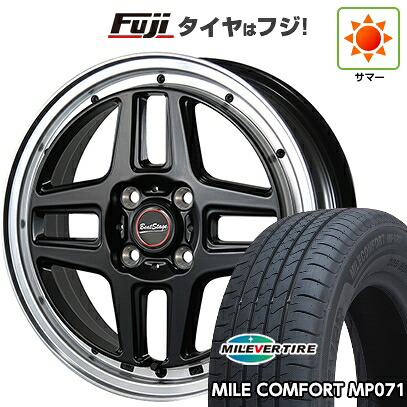 【新品 軽自動車】N-BOX タント スペーシア 夏タイヤ ホイール4本セット 155/65R14 ミレバー ミレコンフォート MP071(限定) ブレスト ビートステージ WT-C 4.5J 14インチ(送料無料)