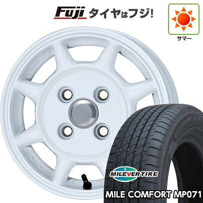 【新品 軽自動車】N-BOX タント スペーシア 夏タイヤ ホイール4本セット 155/65R14 ミレバー ミレコンフォート MP071(限定) ENKEI エンケイ SAM タフ 5J 14インチ(送料無料)