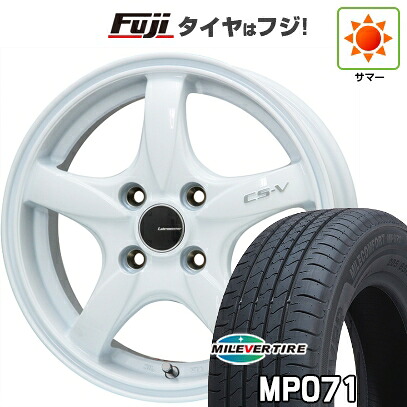 【新品国産車用4穴100】 夏タイヤ ホイール4本セット 185/65R15 ミレバー ミレコンフォート MP071(限定) レアマイスター CS-V(ホワイト) 6J 15インチ(送料無料)