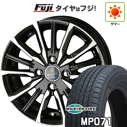 【新品国産車用4穴100】 夏タイヤ ホイール4本セット 185/60R15 ミレバー ミレコンフォート MP071(限定) 共豊 スマック ヴァルキリー 5.5J 15インチ(送料無料)