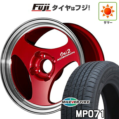 【新品国産車用4穴100】 夏タイヤ ホイール4本セット 185/65R15 ミレバー ミレコンフォート MP071(限定) ヨコハマ アドバンレーシング ONI2 5.5J 15インチ(送料無料)