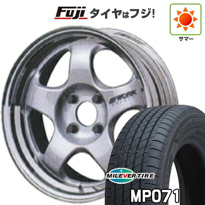 【新品国産車用4穴100】 夏タイヤ ホイール4本セット 185/60R15 ミレバー ミレコンフォート MP071(限定) WORK ワーク マイスター S1 2P 6.5J 15インチ(送料無料)