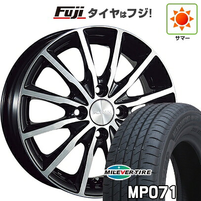 【新品国産車用4穴100】 夏タイヤ ホイール4本セット 185/60R15 ミレバー ミレコンフォート MP071(限定) ブリヂストン バルミナ A12 5.5J 15インチ(送料無料)|フジ スペシャルセレクション