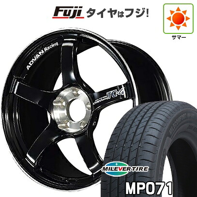 【新品国産車用4穴100】 夏タイヤ ホイール4本セット 185/55R16 ミレバー ミレコンフォート MP071(限定) ヨコハマ アドバンレーシング TC-4 SE 6.5J 16インチ(送料無料)｜フジ スペシャルセレクション 101,640円