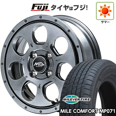 【新品 軽自動車】ハスラー デリカミニ(4WD) 夏タイヤ ホイール4本セット 165/60R15 ミレバー ミレコンフォート MP071(限定) MID WHEELS マッドエージェント 4.5J 15インチ(送料無料)