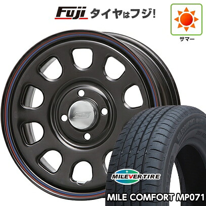 【新品 軽自動車】N-BOX タント スペーシア 夏タイヤ ホイール4本セット 155/65R14 ミレバー ミレコンフォート MP071(限定) MLJ デイトナSS 5J 14インチ(送料無料)