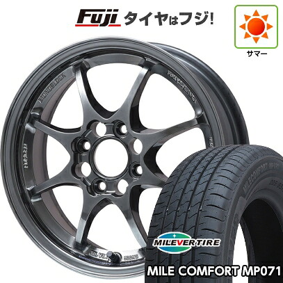 【新品 軽自動車】N-BOX タント スペーシア 夏タイヤ ホイール4本セット 155/65R14 ミレバー ミレコンフォート MP071(限定) RAYS レイズ ボルクレーシング CE28N フジオリジナルカラー 5J 14インチ(送料無料)
