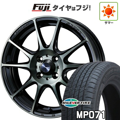 【新品国産車用4穴100】 夏タイヤ ホイール4本セット 185/55R16 ミレバー ミレコンフォート MP071(限定) WEDS ウェッズスポーツ SA-25R 6.5J 16インチ(送料無料)