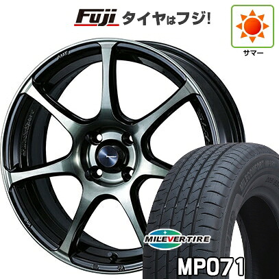 【新品国産車用4穴100】 夏タイヤ ホイール4本セット 185/65R15 ミレバー ミレコンフォート MP071(限定) WEDS ウェッズスポーツ SA-75R 6J 15インチ(送料無料)|フジ スペシャルセレクション