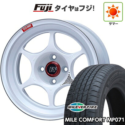 【新品国産車用4穴100】 夏タイヤ ホイール4本セット 185/55R16 ミレバー ミレコンフォート MP071(限定) ENKEI エンケイ PerformanceLine PF06 マシニングホワイト 6.5J 16インチ(送料無料)|フジ スペシャルセレクション
