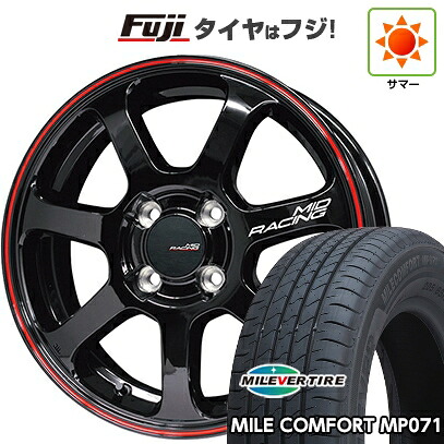 【新品 軽自動車】ハスラー デリカミニ(4WD) 夏タイヤ ホイール4本セット 165/60R15 ミレバー ミレコンフォート MP071(限定) MID WHEELS MID RACING R07 5J 15インチ(送料無料)｜フジ スペシャルセレクション