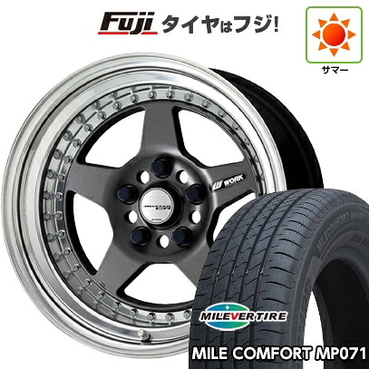【新品国産車用4穴100】 夏タイヤ ホイール4本セット 185/55R16 ミレバー ミレコンフォート MP071(限定) WORK ワーク マイスター CR01 6.5J 16インチ(送料無料)|フジ スペシャルセレクション