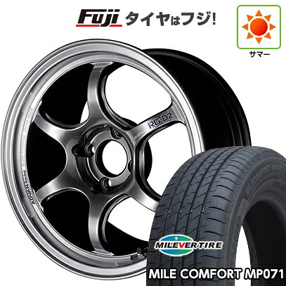 【新品国産車用4穴100】 夏タイヤ ホイール4本セット 185/65R15 ミレバー ミレコンフォート MP071(限定) ヨコハマ アドバンレーシング RG-D2 6J 15インチ(送料無料)|フジ スペシャルセレクション