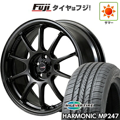【新品 軽自動車】エブリイワゴン 夏タイヤ ホイール4本セット 165/50R15 ミレバー ハーモニック MP247(限定) MID WHEELS MID RACING R10 EVO 5J 15インチ(送料無料)｜フジ スペシャルセレクション 68,255円
