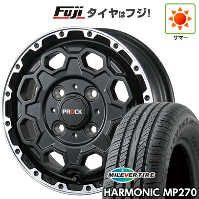【新品国産車用4穴100】 夏タイヤ ホイール4本セット 175/70R14 ミレバー ハーモニック MP270(限定) ブレスト バーンズテック プロックストリーム 5J 14インチ(送料無料)|フジ スペシャルセレクション