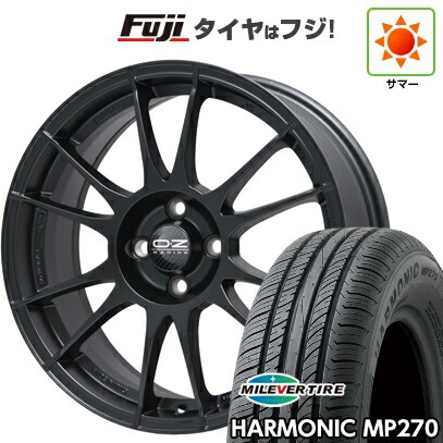 【新品国産車用4穴100】 夏タイヤ ホイール4本セット 195/55R16 ミレバー ハーモニック MP270(限定) OZ ウルトラレッジェーラ 7J 16インチ(送料無料)