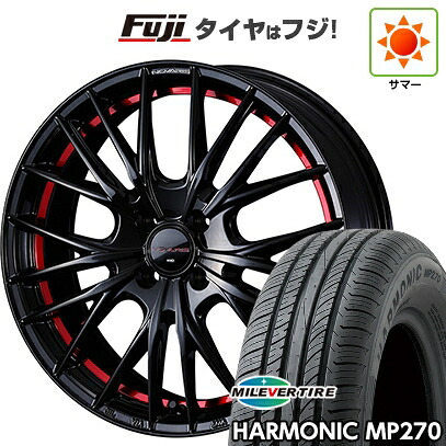 【新品国産車用4穴100】 夏タイヤ ホイール4本セット 195/55R16 ミレバー ハーモニック MP270(限定) WEDS ウェッズ ノヴァリス ローグ QR 6J 16インチ(送料無料)