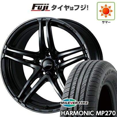 【新品国産車用4穴100】 夏タイヤ ホイール4本セット 185/55R15 ミレバー ハーモニック MP270(限定) WEDS ウェッズスポーツ SA-52R 6J 15インチ(送料無料) 61,930円