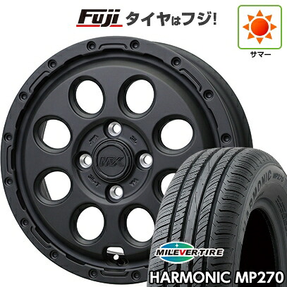 【新品国産車用4穴100】 夏タイヤ ホイール4本セット 175/65R14 ミレバー ハーモニック MP270(限定) ホットスタッフ マッドクロス リーコン 5J 14インチ(送料無料)