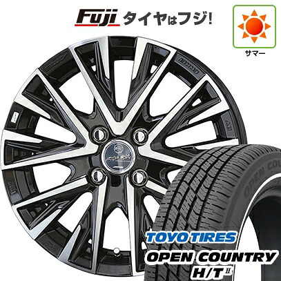【新品 軽自動車】タフト ソリオ 夏タイヤ ホイール4本セット 165/65R15 トーヨー オープンカントリー H/TII ホワイトリボン 共豊 スマック レジーナ 4.5J 15インチ(送料無料)