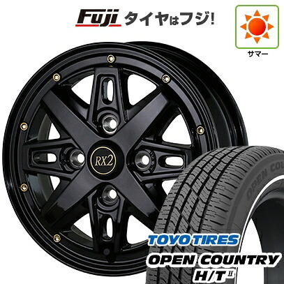 【新品 軽自動車】タフト ソリオ 夏タイヤ ホイール4本セット 165/65R15 トーヨー オープンカントリー H/TII ホワイトリボン ドゥオール アルジェノン フェニーチェ RX-2 5J 15インチ(送料無料)