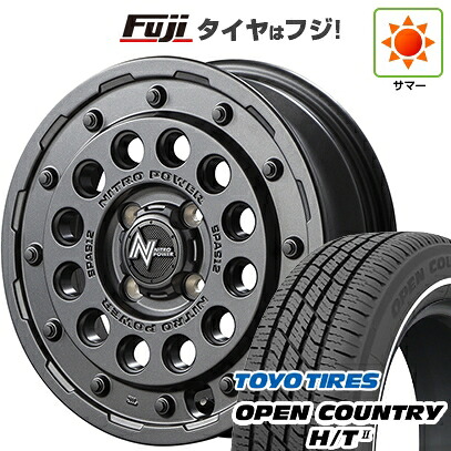 【新品 軽自動車】タフト ソリオ 夏タイヤ ホイール4本セット 165/65R15 トーヨー オープンカントリー H/TII ホワイトリボン MID WHEELS NITRO POWER H12 ショットガン 5J 15インチ(送料無料)