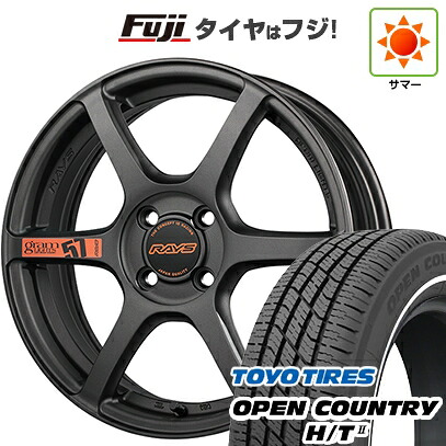 【新品 軽自動車】タフト ソリオ 夏タイヤ ホイール4本セット 165/65R15 トーヨー オープンカントリー H/TII ホワイトリボン RAYS レイズ グラムライツ 57C6 SPEC-D 5J 15インチ(送料無料)