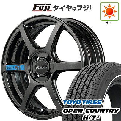 【新品 軽自動車】タフト ソリオ 夏タイヤ ホイール4本セット 165/65R15 トーヨー オープンカントリー H/TII ホワイトリボン RAYS レイズ グラムライツ 57C6 SPEC-M 5J 15インチ(送料無料)