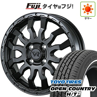 【新品 軽自動車】タフト ソリオ 夏タイヤ ホイール4本セット 165/65R15 トーヨー オープンカントリー H/TII ホワイトリボン トピー ヴァブロ RR-01 4.5J 15インチ(送料無料)