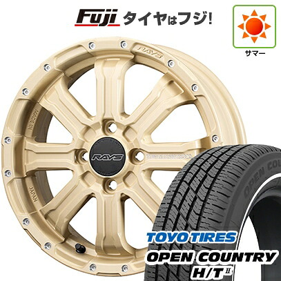 【新品 軽自動車】タフト ソリオ 夏タイヤ ホイール4本セット 165/65R15 トーヨー オープンカントリー H/TII ホワイトリボン RAYS レイズ デイトナ FDX-K コレクション 5J 15インチ(送料無料)