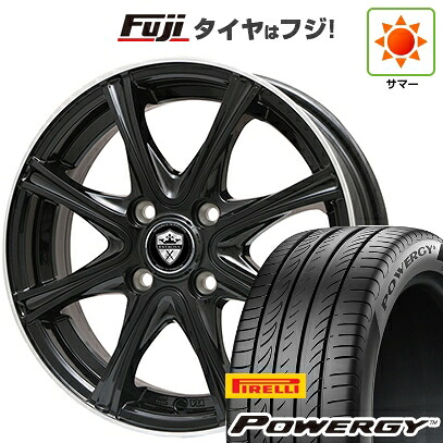 【新品】フィット 夏タイヤ ホイール4本セット 185/60R15 ピレリ パワジー エルベ エステローザ MZV ブラックリムポリッシュ 6J 15インチ(送料無料)｜フジ スペシャルセレクション 47,580円