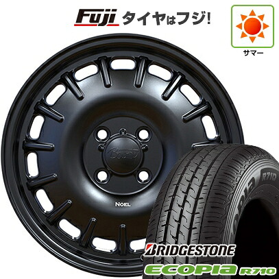 【新品】プロボックス/サクシード(リフトアップ) 夏タイヤ ホイール4本セット 185/80R14 102/100N ブリヂストン エコピア R710 オフビート バウンティコレクション ノエル 5J 14インチ(送料無料)