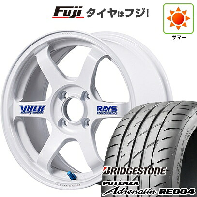 【新品 軽自動車】N-BOX タント スペーシア 夏タイヤ ホイール4本セット 165/55R15 ブリヂストン ポテンザ アドレナリン RE004 RAYS レイズ ボルクレーシング TE37 ソニック 30th ステッカーVer 5.5J 15インチ(送料無料)|フジ スペシャルセレクション