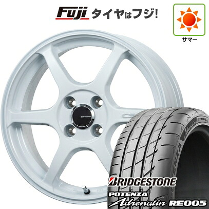 【新品 軽自動車】N-BOX タント スペーシア 夏タイヤ ホイール4本セット 165/55R15 ブリヂストン ポテンザ アドレナリン RE005 レアマイスター CS-V6(ホワイト) 5J 15インチ(送料無料) 60,390円