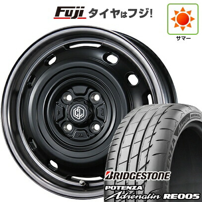 【新品 軽自動車】N-BOX タント スペーシア 夏タイヤ ホイール4本セット 165/55R15 ブリヂストン ポテンザ アドレナリン RE005 シーエルリンク UNIONRIM TX 4.5J 15インチ(送料無料)