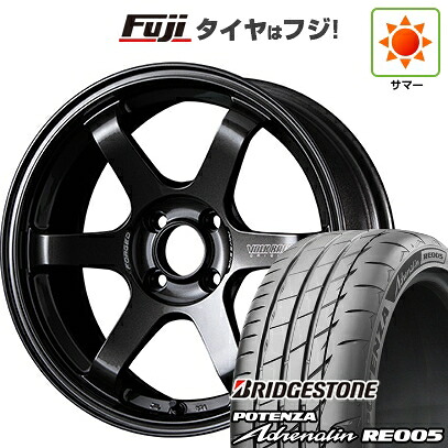 【新品 軽自動車】N-BOX タント スペーシア 夏タイヤ ホイール4本セット 165/55R15 ブリヂストン ポテンザ アドレナリン RE005 RAYS レイズ ボルクレーシング TE37 ソニック 5J 15インチ(送料無料)｜フジ スペシャルセレクション