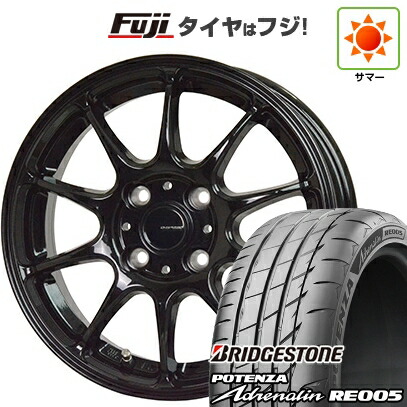 【新品 軽自動車】N-BOX タント スペーシア 夏タイヤ ホイール4本セット 165/55R15 ブリヂストン ポテンザ アドレナリン RE005 ホットスタッフ ジースピード G-07 4.5J 15インチ(送料無料)