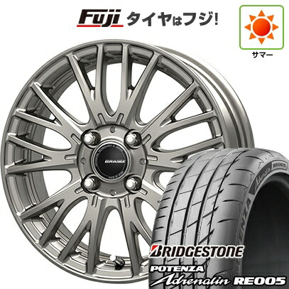 【新品 軽自動車】N-BOX タント スペーシア 夏タイヤ ホイール4本セット 165/55R15 ブリヂストン ポテンザ アドレナリン RE005 コーセイ クレイシズ SE48 4.5J 15インチ(送料無料)