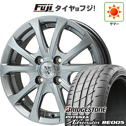 【新品 軽自動車】N-BOX タント スペーシア 夏タイヤ ホイール4本セット 165/55R15 ブリヂストン ポテンザ アドレナリン RE005 ビッグウエイ TRG-バーンII 4.5J 15インチ(送料無料)